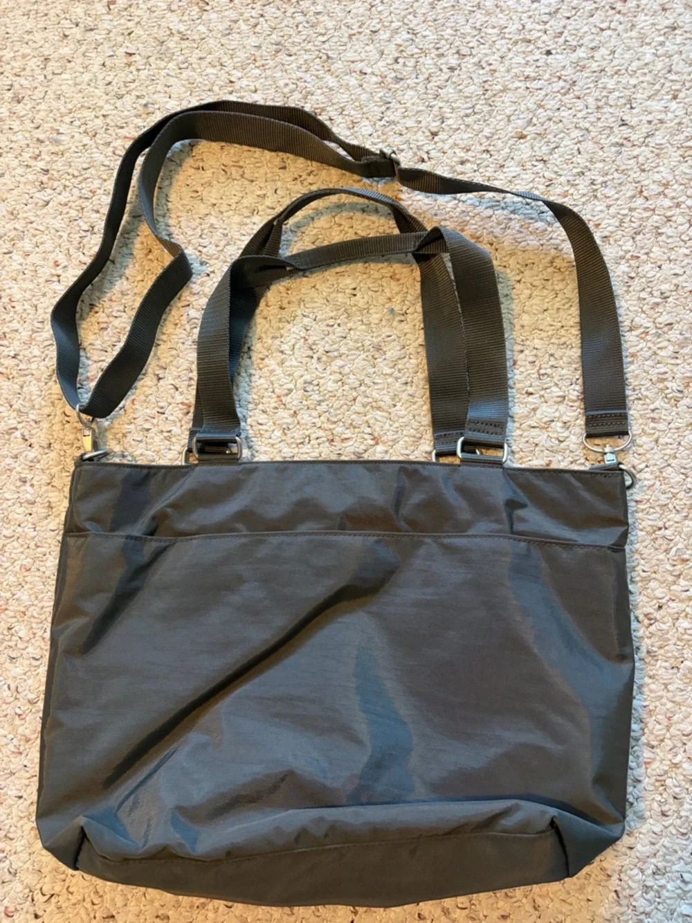 Baggallini Grey Nylon Everyday Tote with Adjustable Crossbody Strap